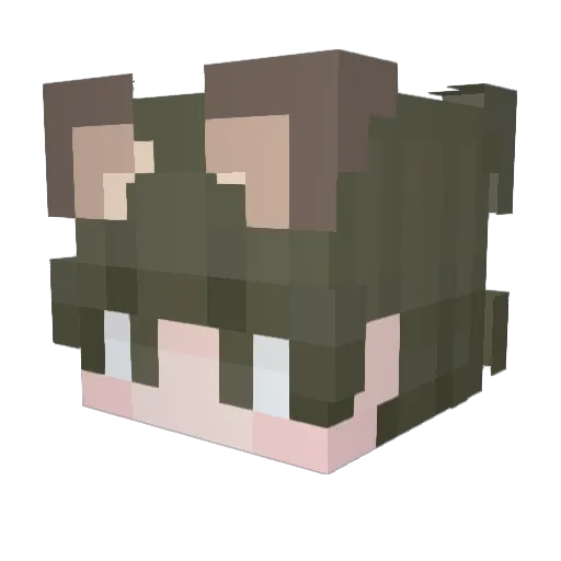 yumi2012_kor Minecraft avatar head, 3D render