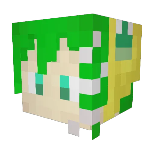 yumi_c Minecraft avatar head, 3D render