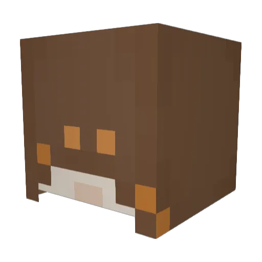 yumi_gold Minecraft avatar head, 3D render