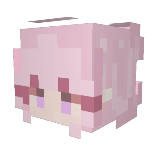 yumii3o Minecraft avatar head, 3D render