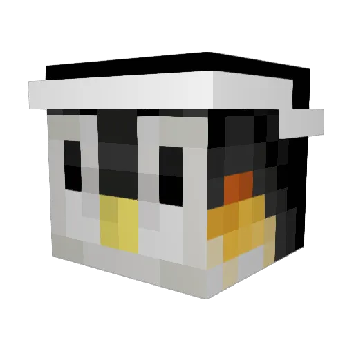 yumis Minecraft avatar head, 3D render