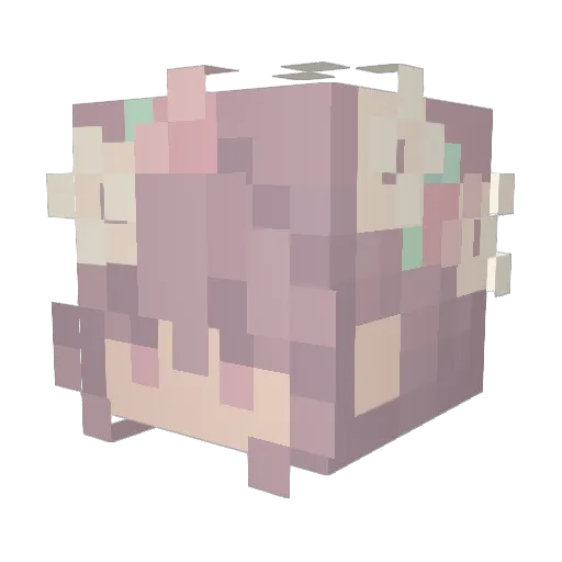 yummidie Minecraft avatar head, 3D render