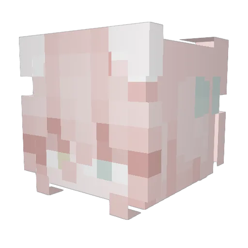 yummuri Minecraft avatar head, 3D render