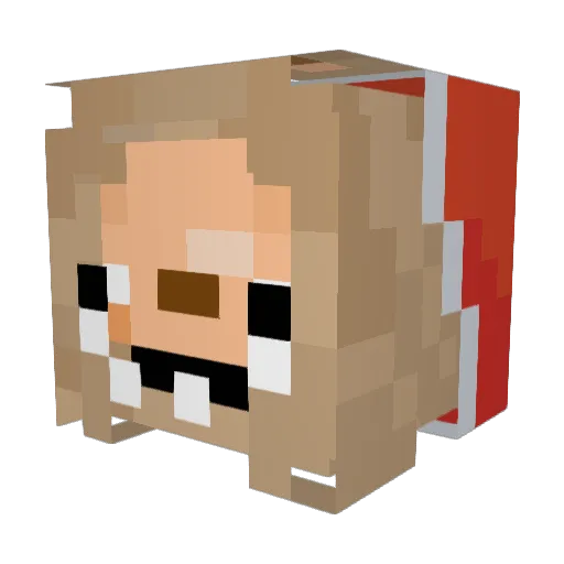 yummybagel_ Minecraft avatar head, 3D render