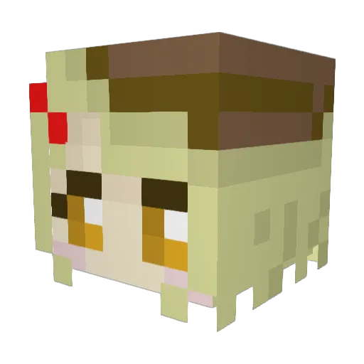 yumosuyan Minecraft avatar head, 3D render