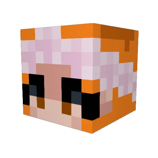 yumoyya Minecraft avatar head, 3D render