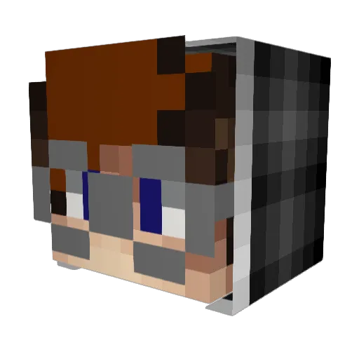 yumpis Minecraft avatar head, 3D render