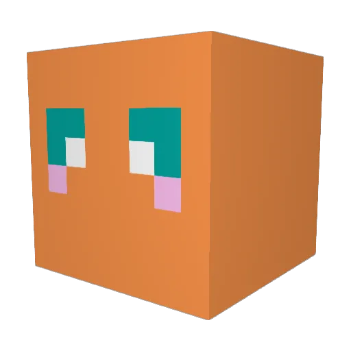 yumred Minecraft avatar head, 3D render