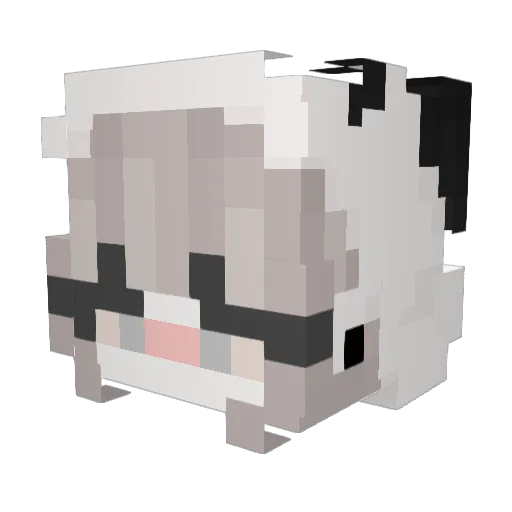 yumucha Minecraft avatar head, 3D render