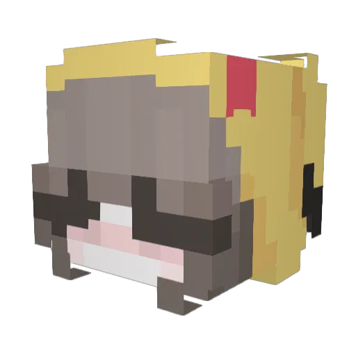 yumusagi Minecraft avatar head, 3D render