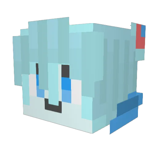 yun_huacat Minecraft avatar head, 3D render