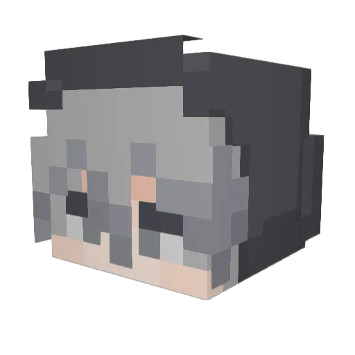yun_io Minecraft avatar head, 3D render
