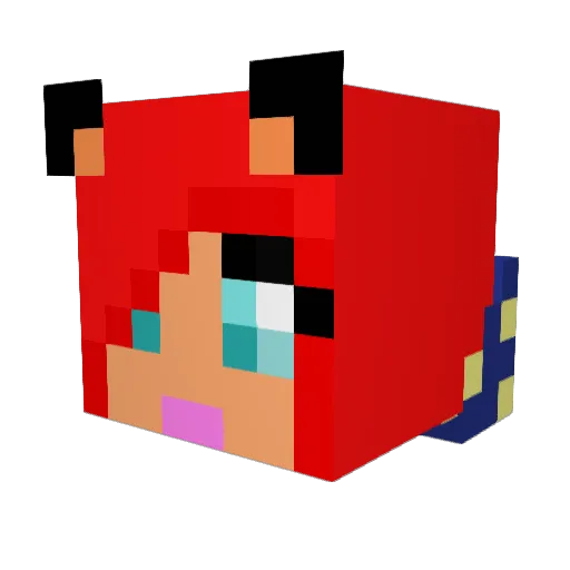 yunacirilla Minecraft avatar head, 3D render