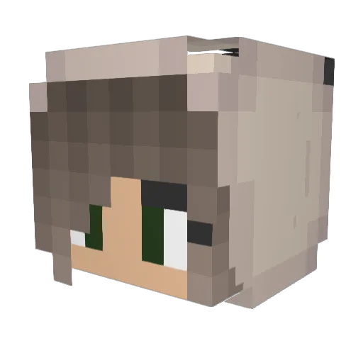 yunalescaL Minecraft avatar head, 3D render