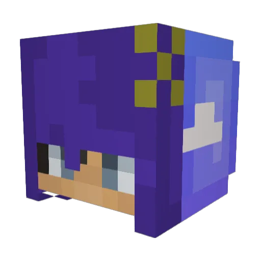 yunburr Minecraft avatar head, 3D render