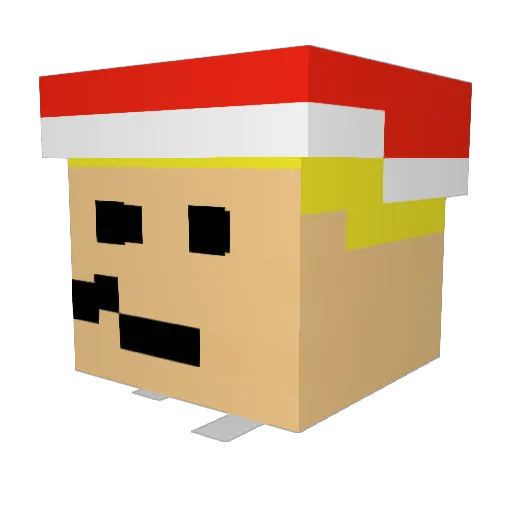 yung3v Minecraft avatar head, 3D render
