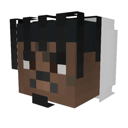 yungSntos Minecraft avatar head, 3D render