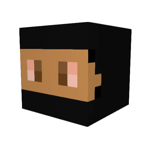yung_riq Minecraft avatar head, 3D render