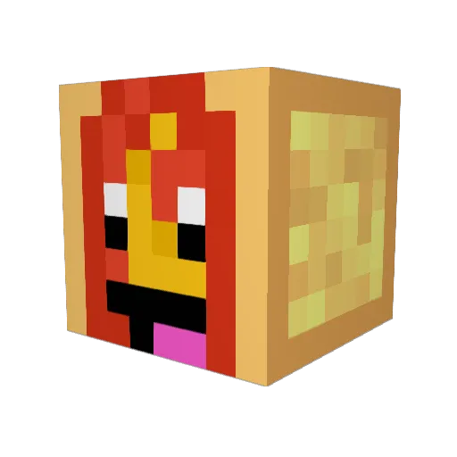 yungd0ng Minecraft avatar head, 3D render