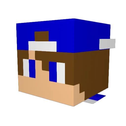 yungdicon Minecraft avatar head, 3D render