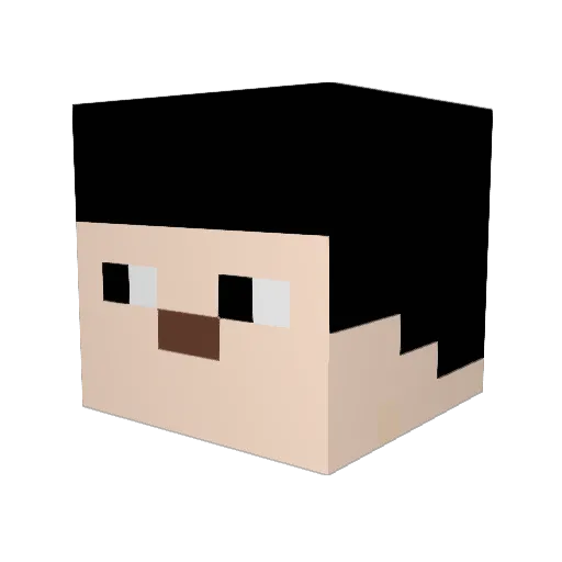 yungern Minecraft avatar head, 3D render