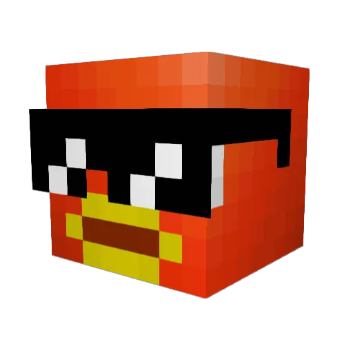 yungie Minecraft avatar head, 3D render