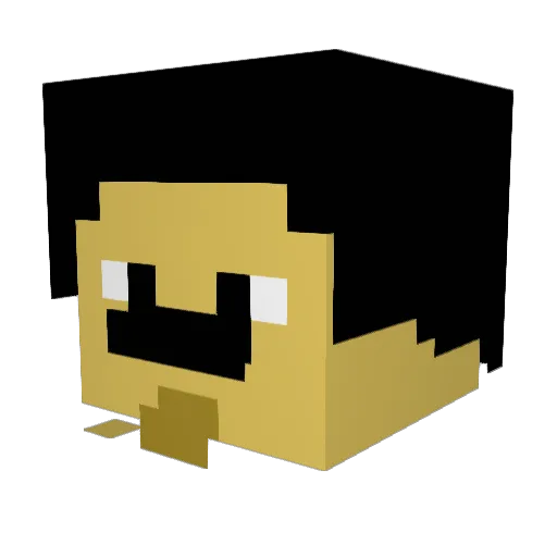 yungjanmark Minecraft avatar head, 3D render