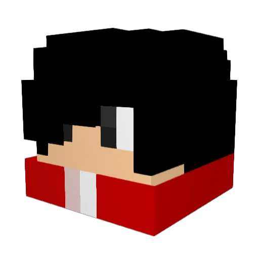 yungjin Minecraft avatar head, 3D render