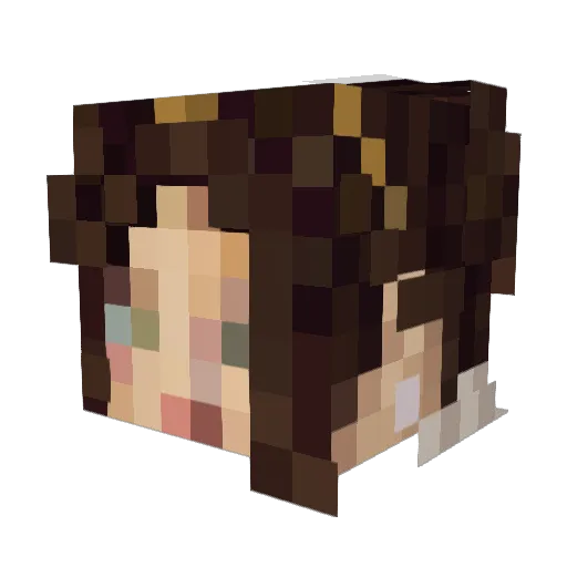 yungnc Minecraft avatar head, 3D render