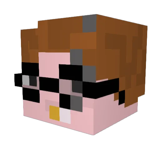 yungrickross Minecraft avatar head, 3D render