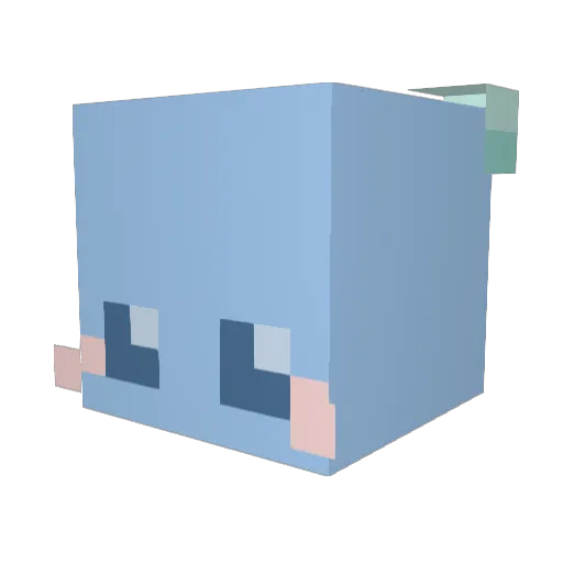 yungunyo Minecraft avatar head, 3D render