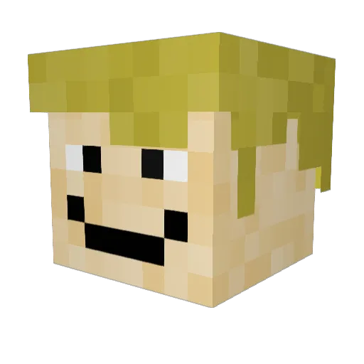 yunguser1 Minecraft avatar head, 3D render