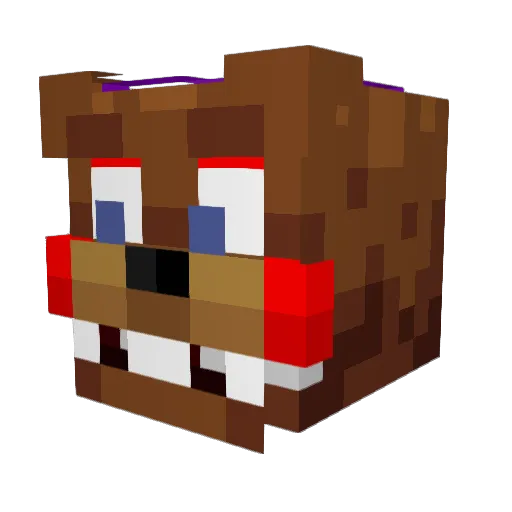 yuniverse35 Minecraft avatar head, 3D render