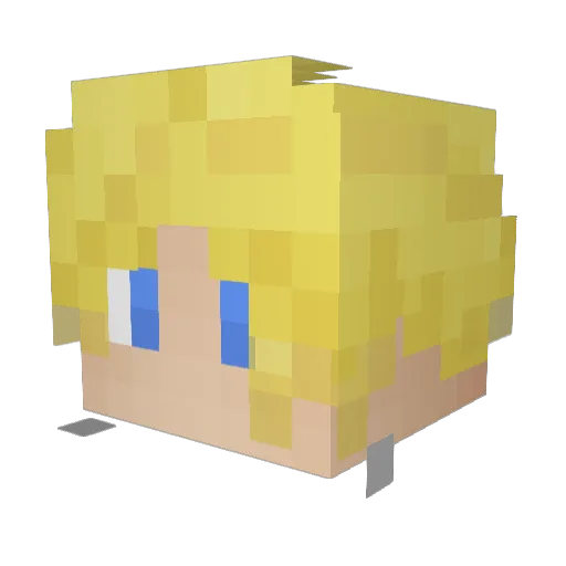 yunjeah Minecraft avatar head, 3D render