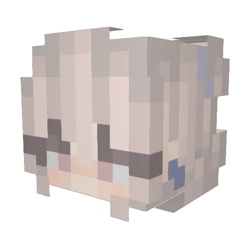yunlounge Minecraft avatar head, 3D render