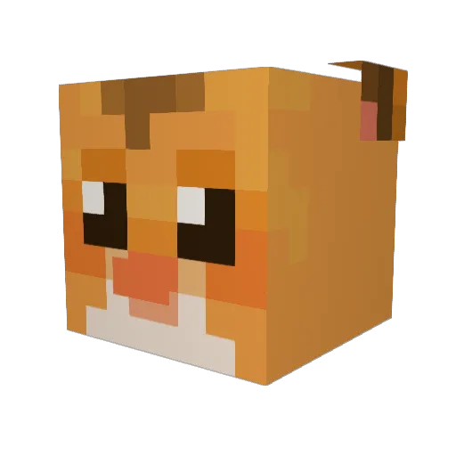 yunm1 Minecraft avatar head, 3D render