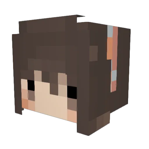 yuno_04 Minecraft avatar head, 3D render