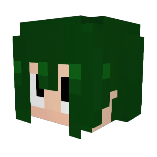 yunon2 Minecraft avatar head, 3D render