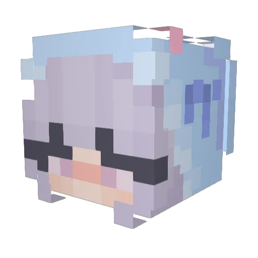 yunopipi Minecraft avatar head, 3D render