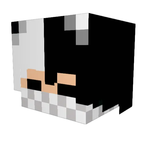 yunqiny Minecraft avatar head, 3D render