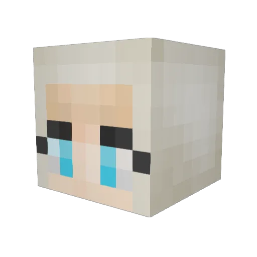 yunykorn Minecraft avatar head, 3D render