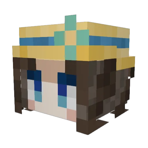 yuppi_chan Minecraft avatar head, 3D render
