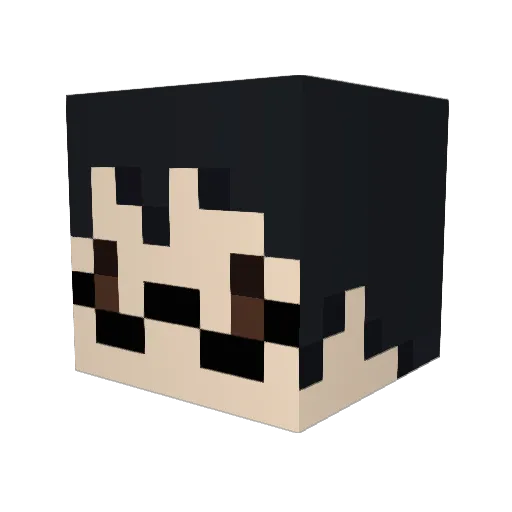 yuppipp Minecraft avatar head, 3D render