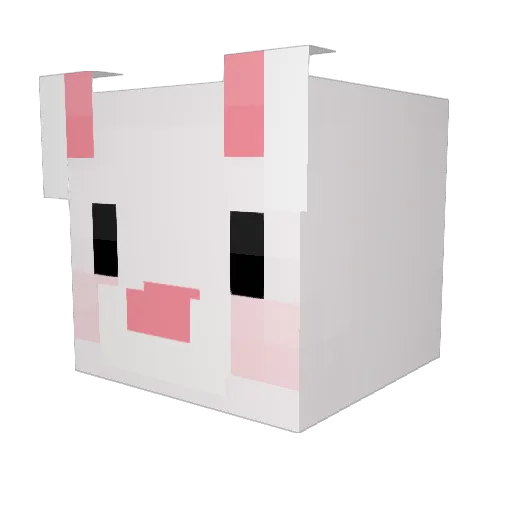 yupuqe Minecraft avatar head, 3D render