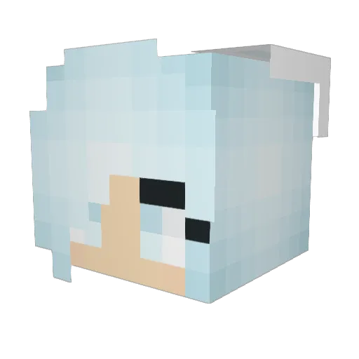 yuqaio Minecraft avatar head, 3D render
