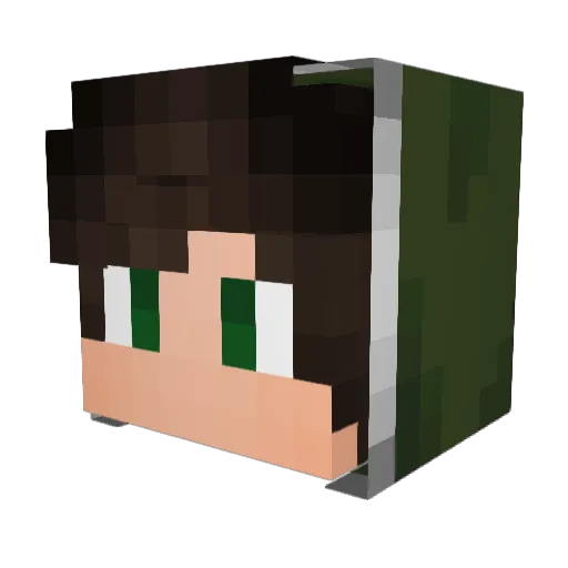yuqana Minecraft avatar head, 3D render