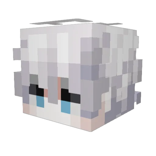 yuqi3 Minecraft avatar head, 3D render