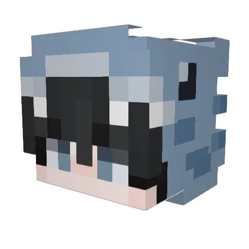 yuqiu123 Minecraft avatar head, 3D render