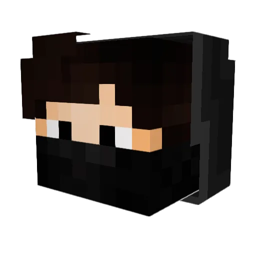 yurabot Minecraft avatar head, 3D render