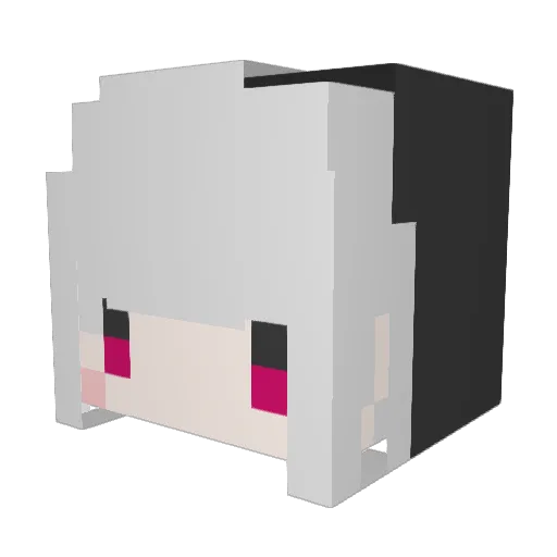 yuragihz Minecraft avatar head, 3D render